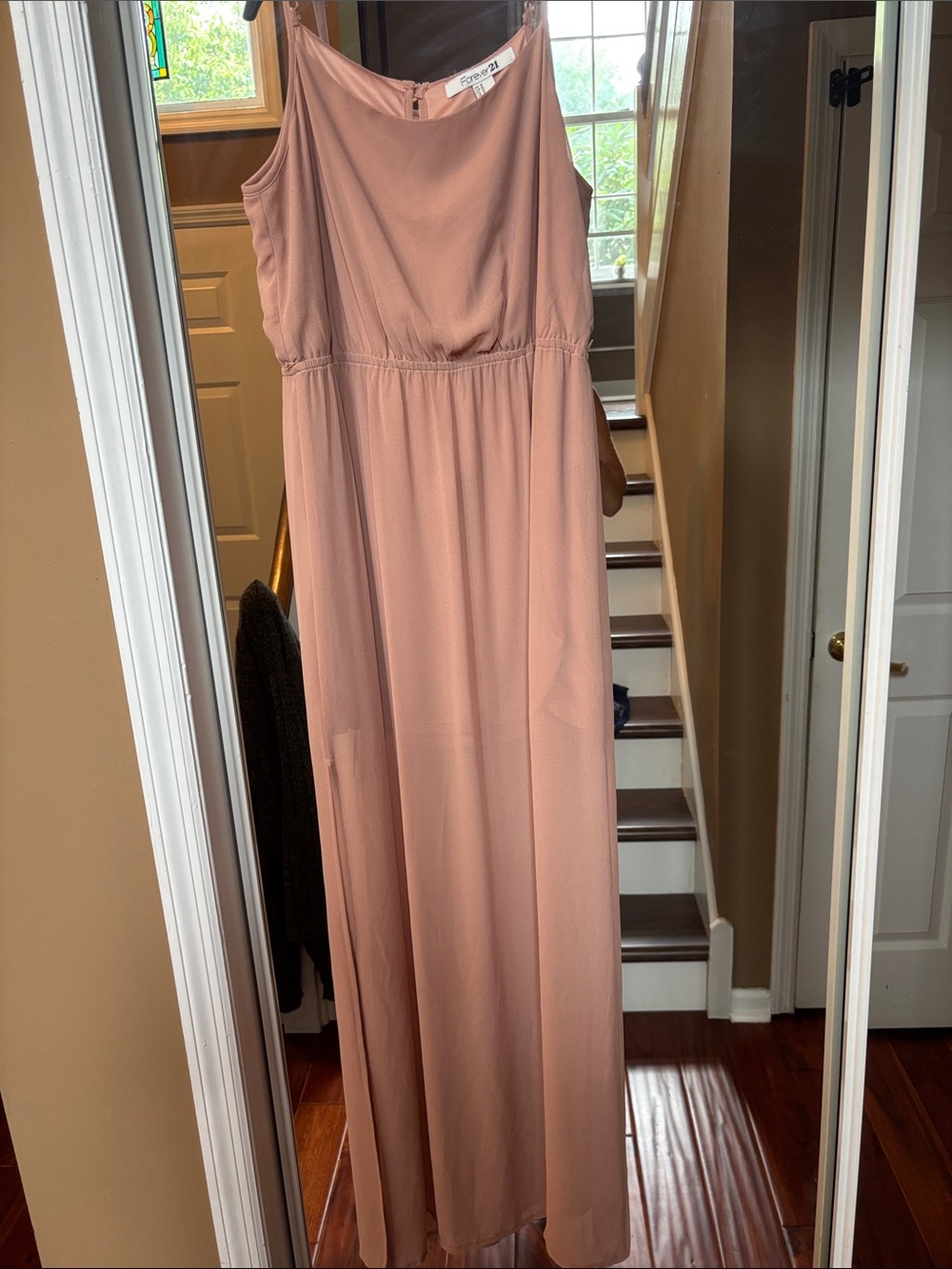 Forever 21 Dusty Rose Maxi Dress with Thin Straps